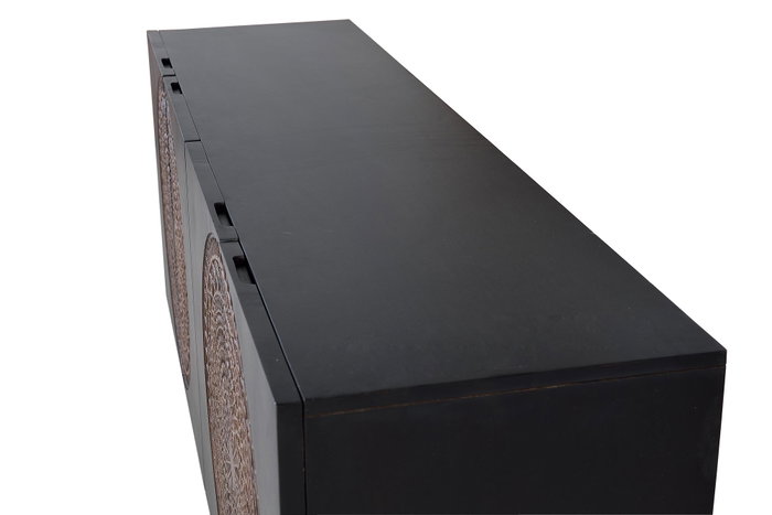 Giner y Colomer Aparador de Madera de Mango y Metal Nogal Oscuro 173 cm